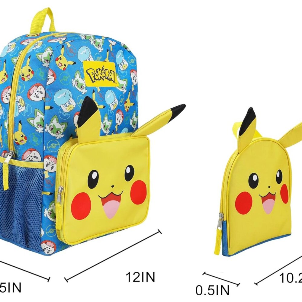 Pokemon Pikachu Kids Backpack and Utility Case Set - Picture 4 of 6
